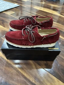 Sz 10.5 Ronnie Fieg x Sebago Kith Mens Docksides Red Moccasins Loafers Shoes - Picture 1 of 8