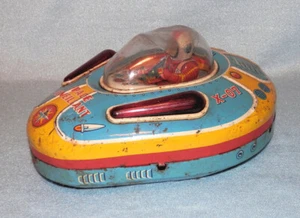 Vintage X-07 SPACE SURVEILLENT Battery Operated Tin Toy. Old Modern Toys, Japan - Picture 1 of 9