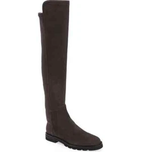 STUART WEITZMAN 5050 CITY STITCH OVERKNEESTIEFEL WILDLEDER BOOT GRAU GRAU GRÖSSE 6 - Bild 1 von 11