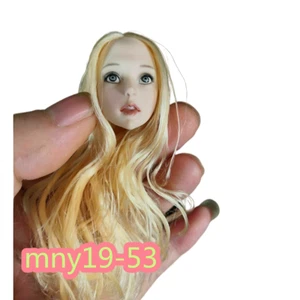 1/6th Girl Long Blonde Hair Head Carving Anime Loli Fit 12'' Action Figure Body - Picture 1 of 6