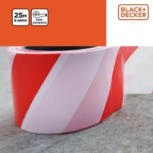 Absperrband Warnband Flatterband Trassenband Signalband 25m x 48mm BLACK+DECKER - Bild 1 von 8
