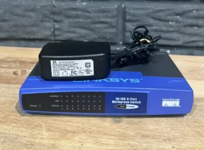 Linksys 5-Port 10/100 Workgroup Switch EZXS88W (with power supply) - Image 1 of 4