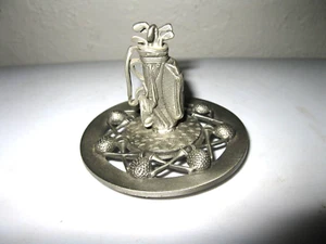 Pewter Golf Bag & Schläger Briefbeschwerer Princess House 1991 USA gebraucht - Bild 1 von 7
