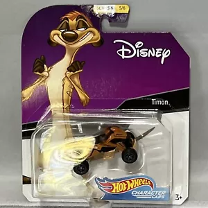 DISNEY SERIES 6 THE LION KING TIMON #5/6 HOT WHEELS COLLECTOR CHARACTER CAR - Picture 1 of 5