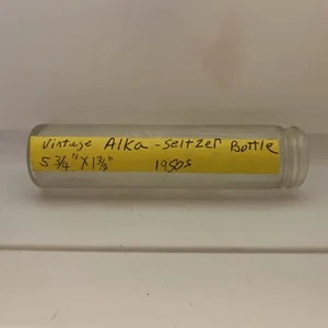 1950s Clear Alka-Seltzer Bottle. - Picture 1 of 8