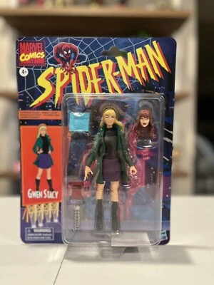 Figura Serie Cartas Retro Marvel Legends Gwen Stacy Mary Jane Watson Spider-Man Foto 1 de 4