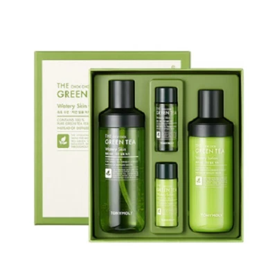 TONY MOLY The Chok Chok Green Tea Watery Skin Care Set (Skin + Lotion) K-Beauty - Image 1 of 3