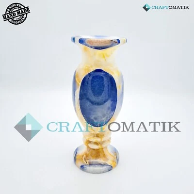 Royal Vase | Marmorvase | Blumentopf | Marmorstein 1,1 kg |Handgefertigt VS01-BL - Bild 1 von 2