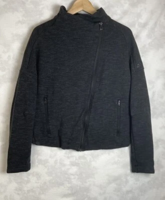 Chaqueta Adidas Gris Para Mujer M Corazón Corredor Asimétrica Cremallera Manga Larga Ropa Deportiva Foto 1 de 4