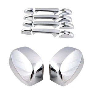 For 07-14 Chevrolet Silverado GMC Sierra 1500 Door Handle+Chrome Mirror covers - Picture 1 of 13