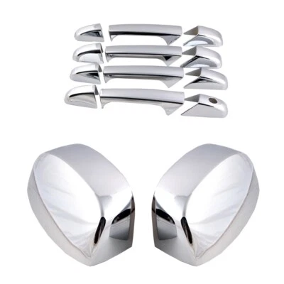 Manija de puerta + cubiertas de espejo cromadas para Chevrolet Silverado GMC Sierra 1500 07-14 Foto 1 de 4
