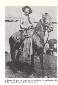 Bill Pickett Original Bulldogger African American Cowboy & Actor Vtg Mag Excerpt - Picture 1 of 1