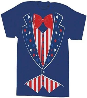 Estrellas y Rayas Tío Sam Camiseta Vestido Elegante Halloween Adulto Disfraz Accesorio Foto 1 de 2