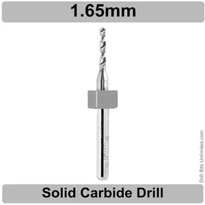 1.65mm .065" Carbide Drill Bit 1/8" Shank ONE Piece Solid Carbide Drill R/S - Picture 1 of 4