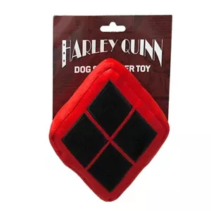 Juguete chirriante de peluche Harley Quinn con hebilla para perro - rojo negro - Imagen 1 de 3