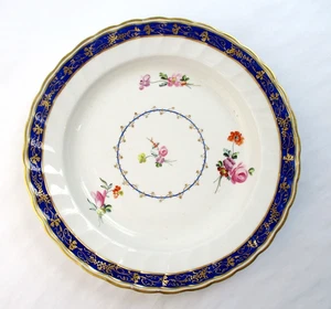 Derby soft paste porcelain hand painted plate 18th century antique - Picture 1 of 6