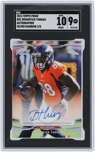 DeMaryius Thomas Broncos Signed 2013 Topps Prime Rainbow #51 #2/5 SGC 9/10 Card - Picture 1 of 2