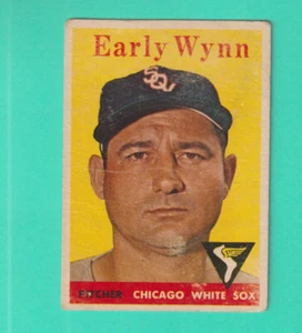 1958 TOPPS # 100 EARLY WYNN CHICAGO WHITE SOX CREASED - Picture 1 of 2