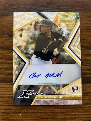 2023 Topps Xpectations Cal Mitchell 7/75 auto autograph Pittsburgh Pirates - Image 1 of 3