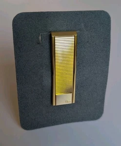 Vintage Authentic CHRISTIAN DIOR Gold Tone Money Clip Logo Original Sticker READ - Picture 1 of 10