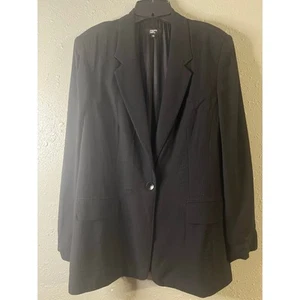 Philippe Adec Women’s pin Striped Line Black blazer VTG 14/46 feminine Classic - Picture 1 of 19