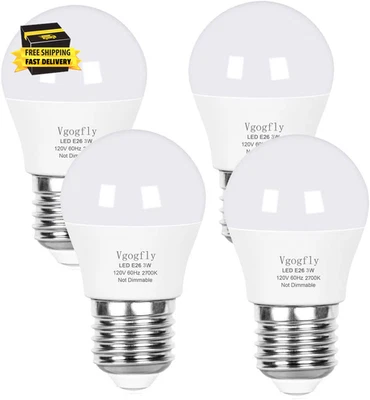 LED Bulb 3W 25 Watt Equivalent Light Bulbs Night Stand Table Lamp Warm White 270 - Image 1 of 4