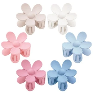 Flower Hair Clips 6 PCS Flower Claw Clips Daisy Clips for Women Matte Large C... - Picture 1 of 6