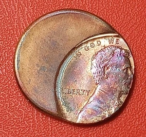 ERROR COIN OFF CENTER PENNY TONING #514 COIN COLLECTION - Picture 1 of 4