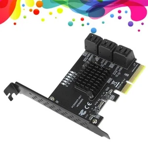 6 Port PCIe Expansion Card Adapter 4x 8x 16x 6gbps ASMedia ASM1166 BHC - Bild 1 von 14