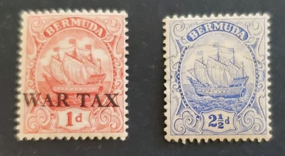 Бермудские острова, пара хороших очень старых марок как новые без наклеек и следов - Изображение 1 из 2