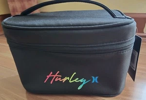 NWT Hurley Rainbow Train Case Cosmetic Bag Makeup Tote - Picture 1 of 7