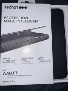 Tech21 Evo Wallet Phone Case w/ Detachable Card Storage for iPhone 7 Plus - Picture 1 of 4