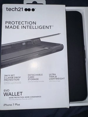 Tech21 Evo Wallet Phone Case w/ Detachable Card Storage for iPhone 7 Plus - Image 1 of 4