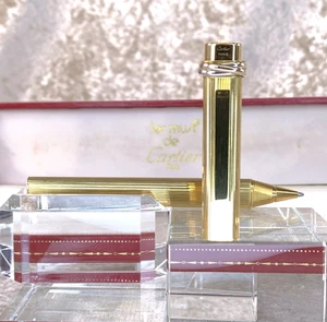 Bolígrafo Cartier Vintage Vendome Trinity Oro 18k Acabado Godron con Estuche - Imagen 1 de 15