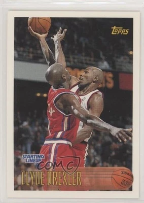 1996-97 Topps Starting Lineup Clyde Drexler #192 HOF - Image 1 of 2