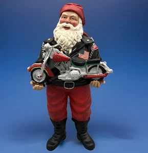 Clothtique Possible Dreams Biker Santa 11" Figur Weihnachtsdeko mit Motor - Bild 1 von 20