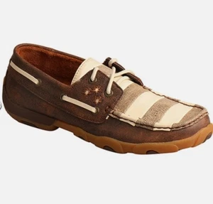 Twisted X Women's Stars & Stripes VFW Patriotic Driving Moccasins WDM0100 - 6.5 - Picture 1 of 8