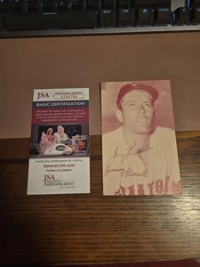 1980 Exhibit Jimmy Piersall Signed Autographed JSA COA Red Sox - Picture 1 of 3