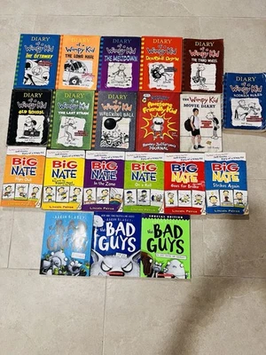 Diary of a Wimpy Kid and Big Nate Book Collection 20 books - Image 1 of 2