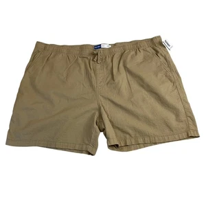 Old Navy gewebte strukturierte Jogginghose Herren 4XL hellbraun zum Überziehen elastischer Bund neu mit Etikett - Bild 1 von 11