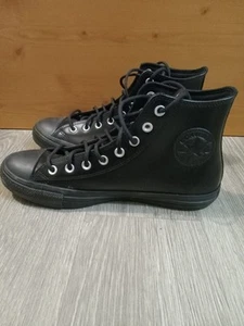 Converse All Star Chuck Taylor schwarze hohe Leder-Sneaker Damen 11/Herren 9 - Bild 1 von 8