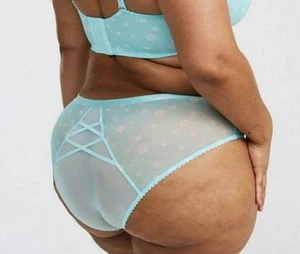 Panty Hipster Torrid Pretty Daisies Azul Malla Transparente Tirantes Talla Grande 3X, 22/24 - Imagen 1 de 7