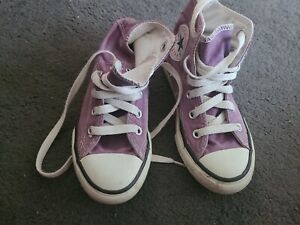 Girls Purple Converse Shoes, Size 11