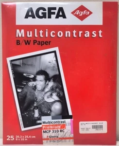 Agfa Multicontrast Black & White Photographic Paper - 8x10, 25 Sheets - Picture 1 of 3