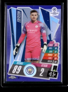 2020-21 Topps Chrome Match Attax #8 Ederson /299 Purple Refractor  - Picture 1 of 2