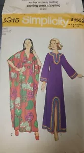 VTG Original Caftan PATTERN Retro Dress LOUNGEWEAR Vintage SZ 8- 10 Factory Fold - Picture 1 of 3