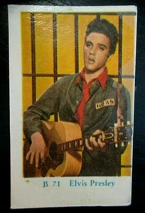 ELVIS PRESLEY - 1960 DUTCH GUM CARD - B71 - SCARCE GUITAR PLAYING CARD - Picture 1 of 2