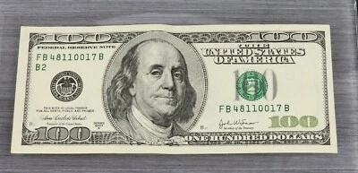 Series 2003A One Hundred $100 Dollar Bill Federal Reserve Legal Tender Note - Image 1 of 2