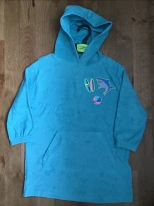 M&S Kids Girls Turquoise Towelling Cover Up Age 3-4 Yrs BNWT - Picture 1 of 3
