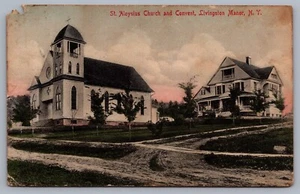 Tarjeta postal K14 de Livingston Manor NY 1911 del convento de la iglesia de San Luis - Imagen 1 de 3